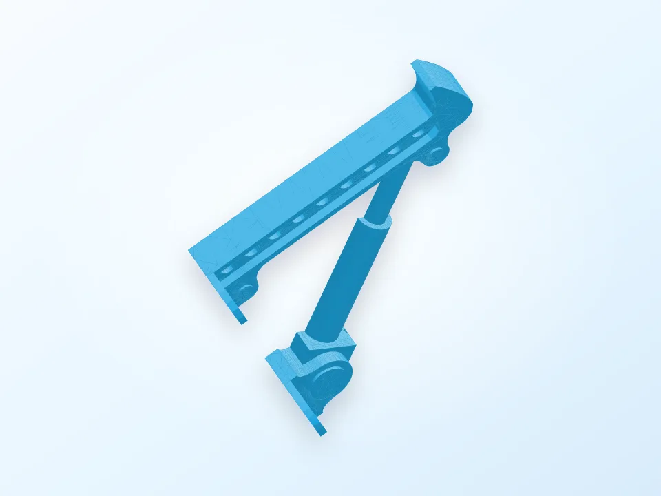 Snowboard wall hook 2 3D model preview