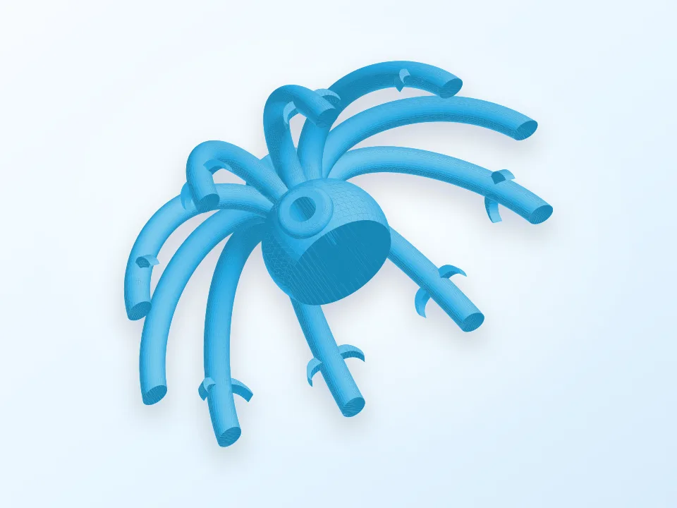 Simple Squid Ring Holder 3D model preview