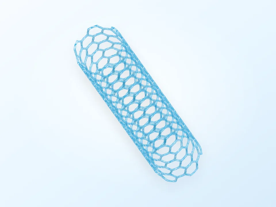 Multiwalled vertical carbon nanotubes 3D model preview