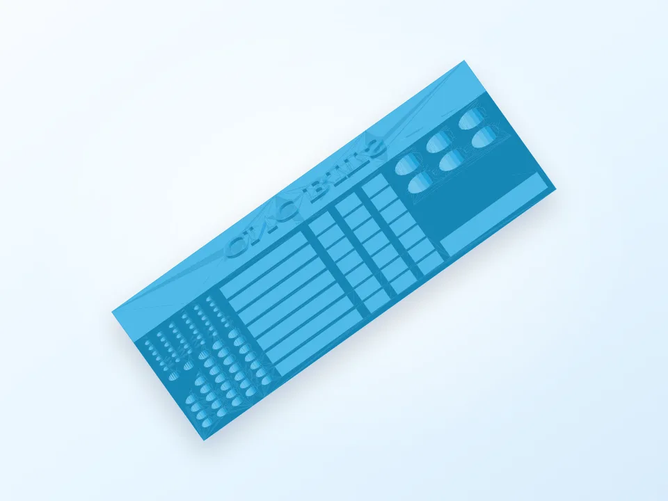CNC Bits Tray 3D model preview