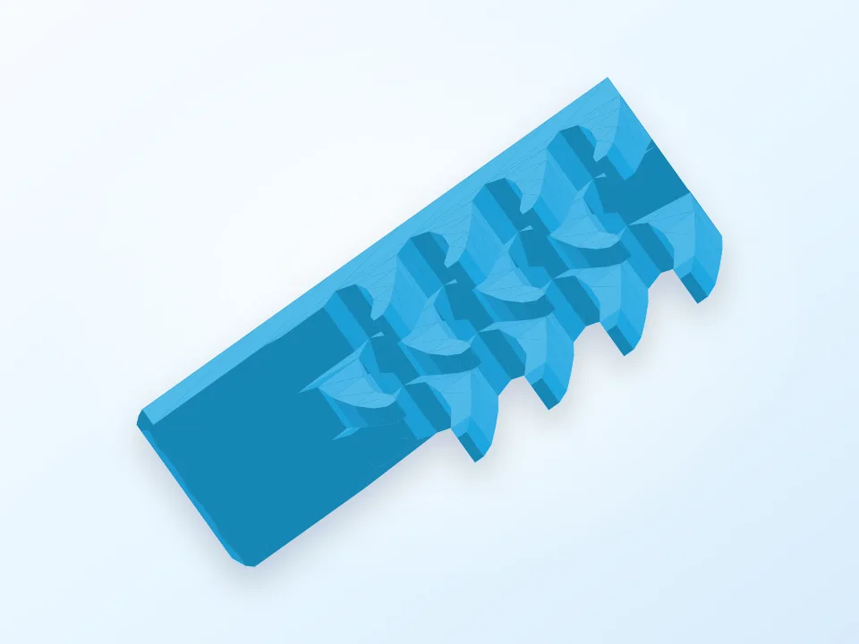 4-cable holder 3D model preview