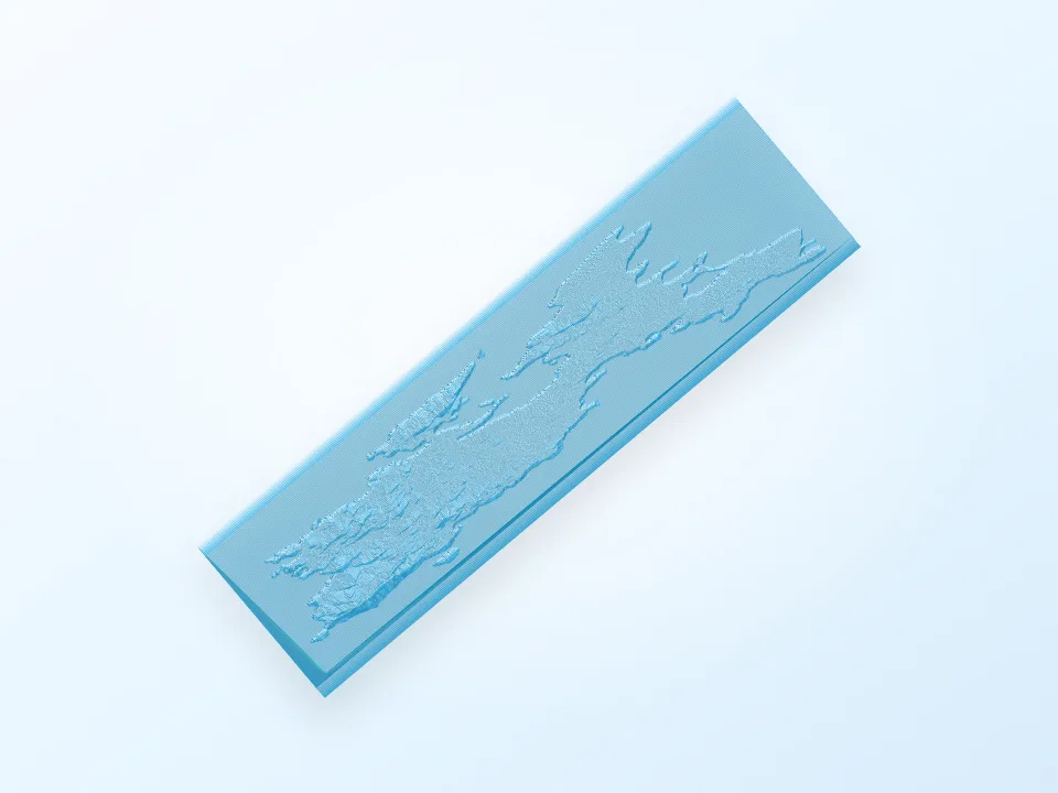 Lemnos Miniature Topographic Map (Correct Proportion) 3D model preview