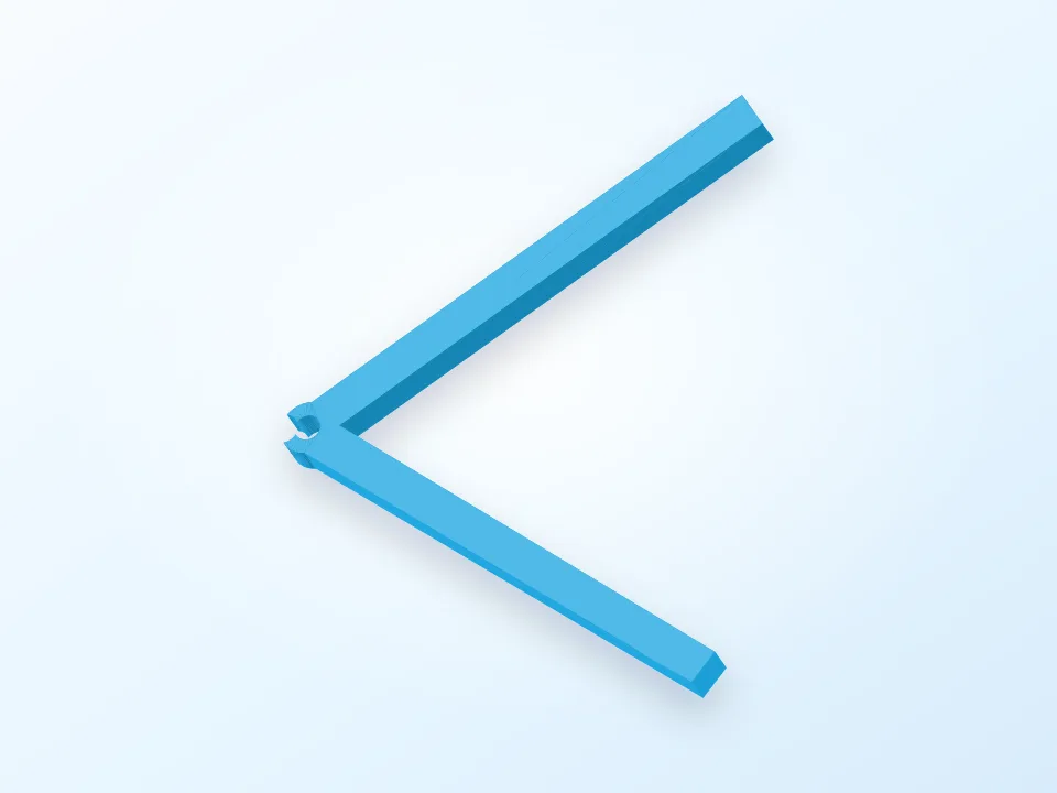 Ice fishing rod stand 3D model preview
