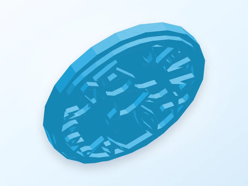 Bar Kokhba coin 3D model preview