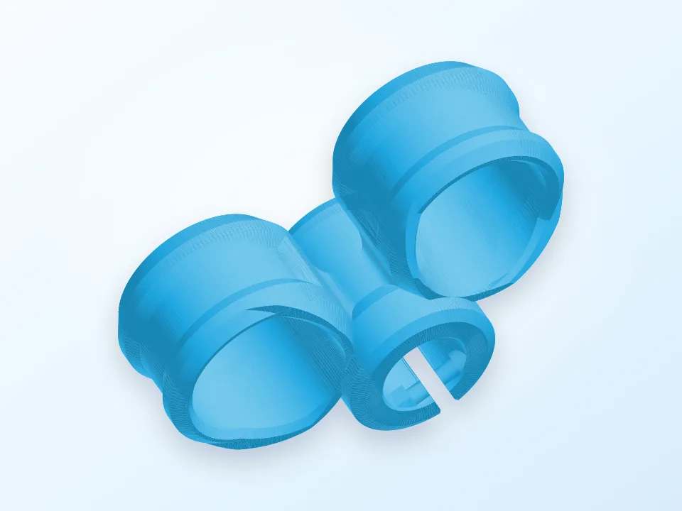 Clamp-on cupholder (2" ID) 3D model preview
