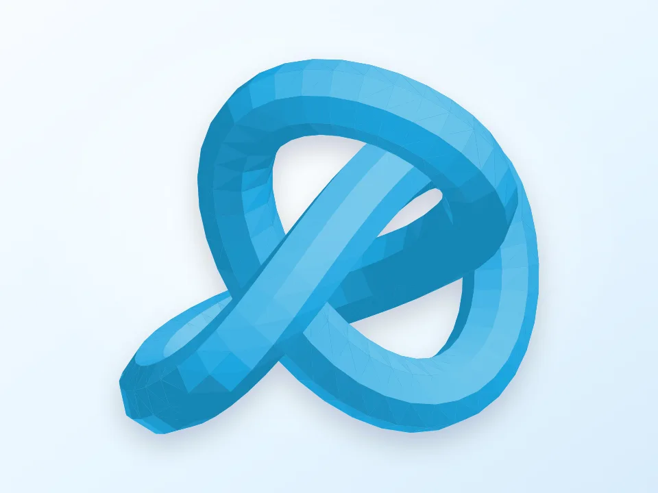Trefoil Knot 3D model preview
