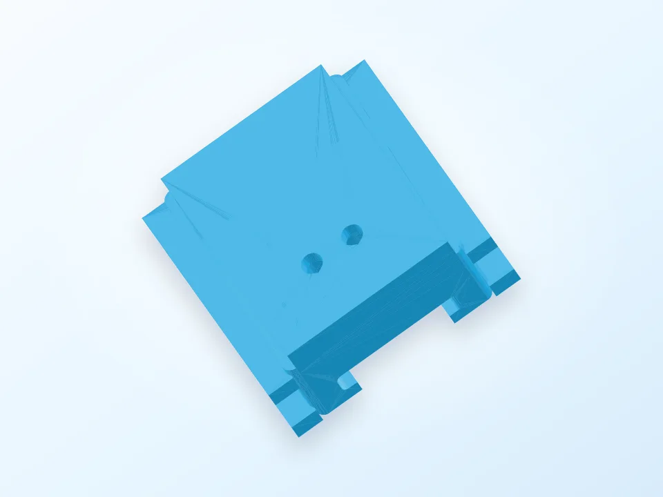 3D render of a filament guide attachment