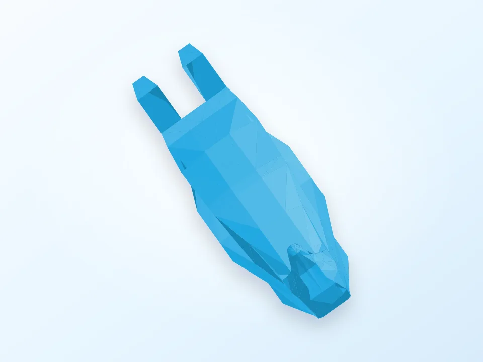 Low Poly Penguin 3D model preview