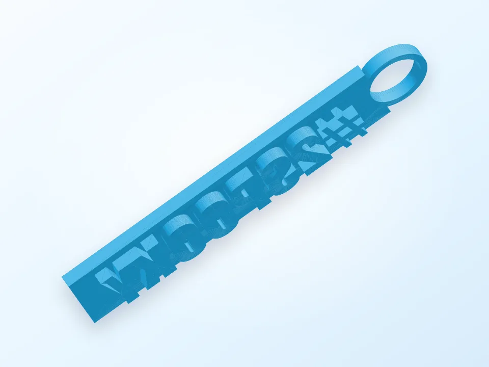 Spooky keychain 3D model preview