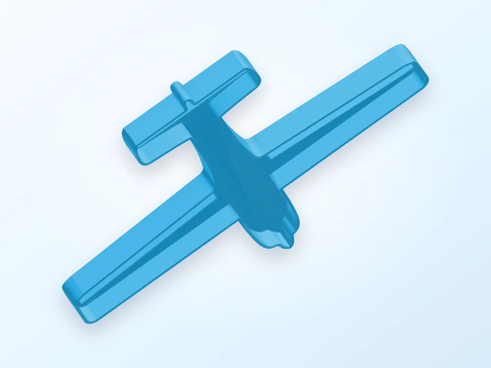 Airplane Cookie Cutter 3D model preview