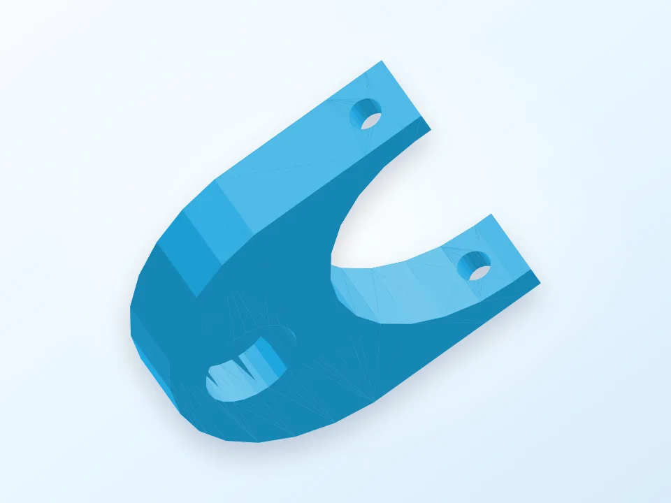 3D render of a filament spool mount