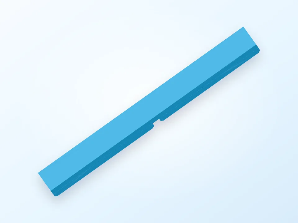 Slotted cable organizer 3D model preview