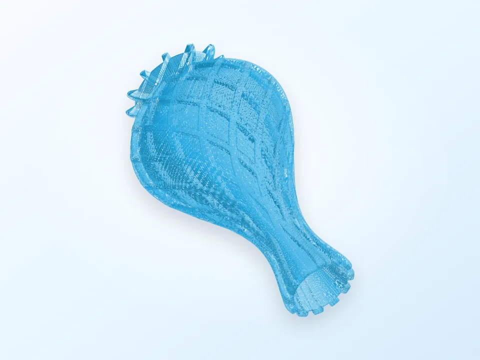 Crossed-Ribbed Vase 3D model preview