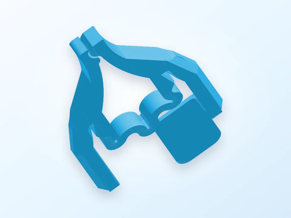 Another bag clip 3D model preview