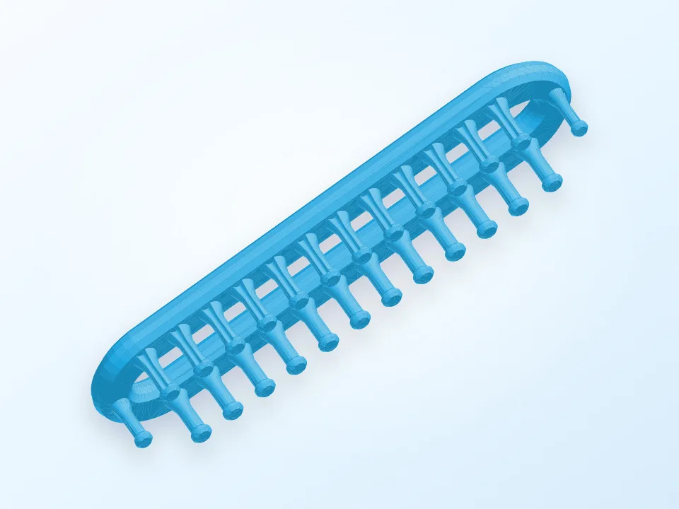 12 Peg Rectangular Knitting Loom 3D model preview