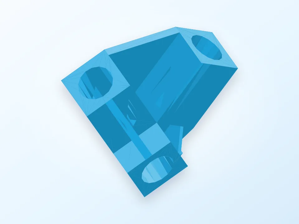 Basic printable spool holder 3D model preview