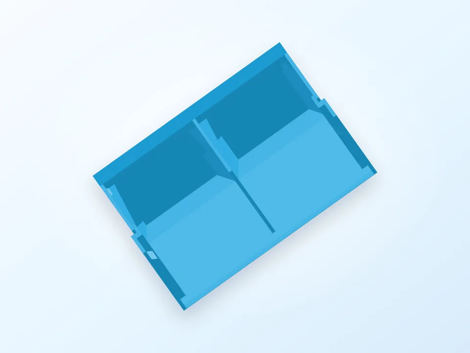Stackable Box 82.8x64x36mm with subdivision (Vase Mode) 3D model preview