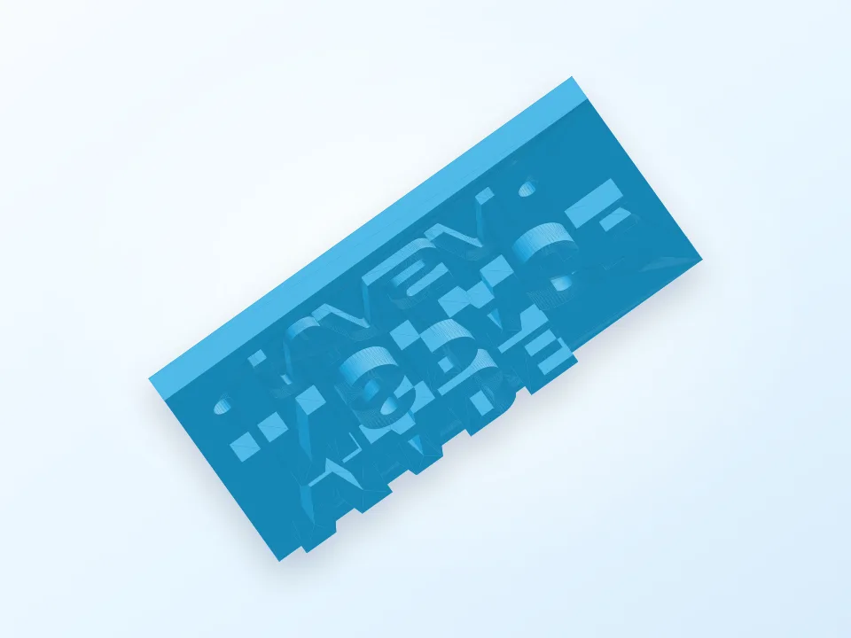 Replica of the First Print in Space 3D model preview