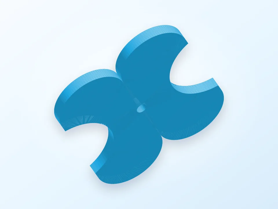 Spinning top button 3D model preview