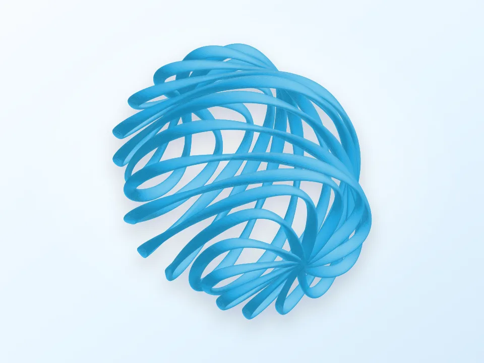 Helical Christmas tree ornament 3D model preview