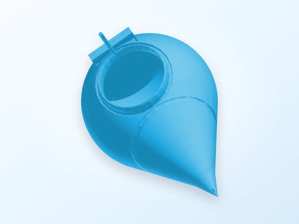 teardrop birdhouse 3D model preview
