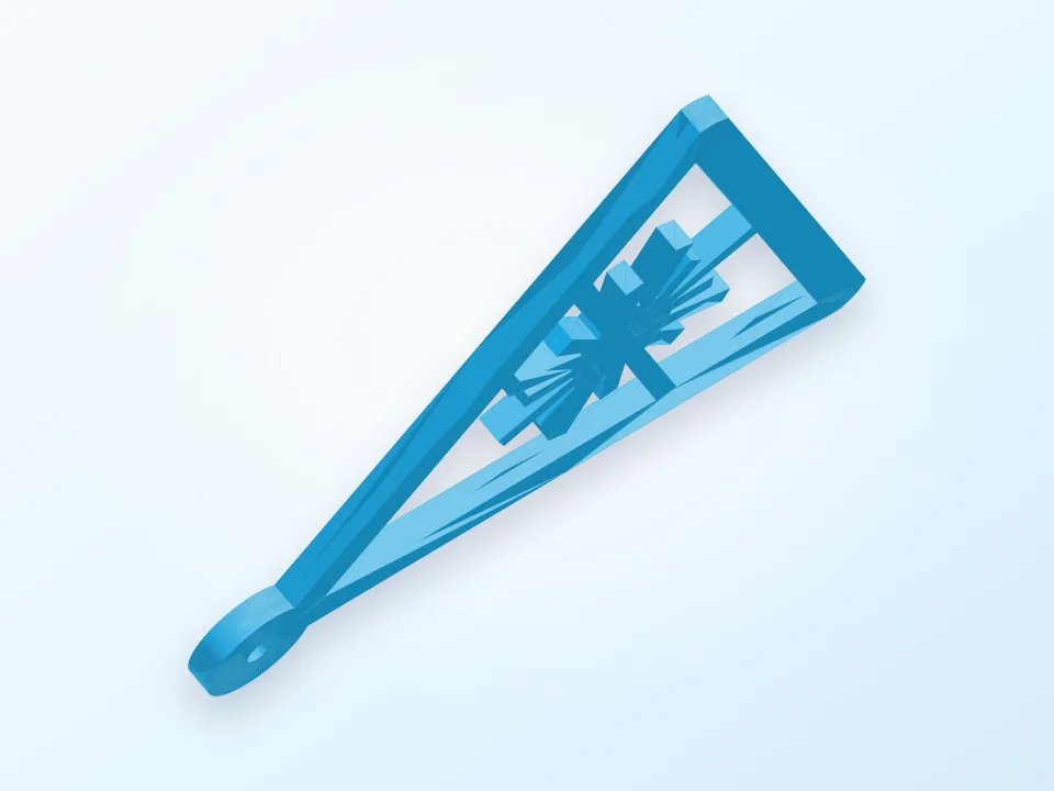 "Caution! Laser Beam" ornament remixed for FDM/FFF 3D model preview