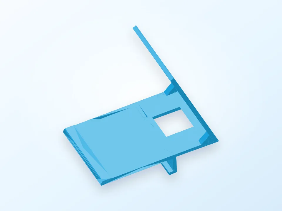 Simple Phone Stand v2.2 3D model preview