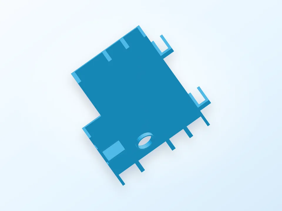1/4" Drive Ratchet and Extension Tray 3D model preview