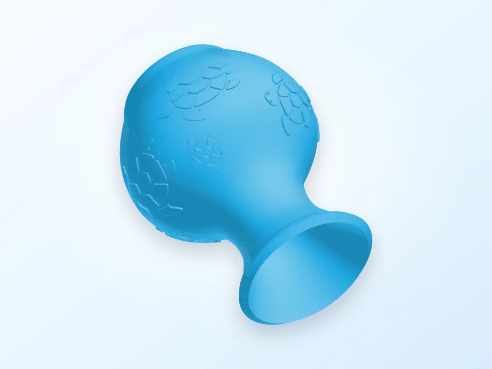Sea Turtle Vase (watertight) 3D model preview