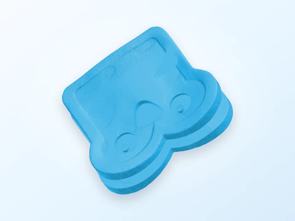 Happy Post-it Toast [Cura 5.8 Improved ZSeam] 3D model preview