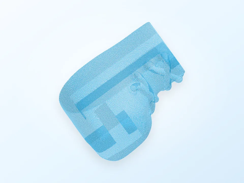 3D Printer Feet Sneakers [Cura 5.9 Scarf ZSeam] 3D model preview