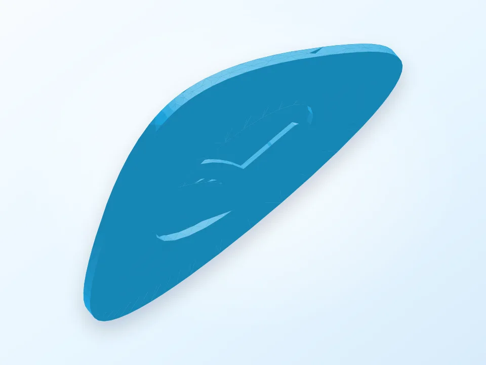 Rock Point Guitar Pick 3D model preview
