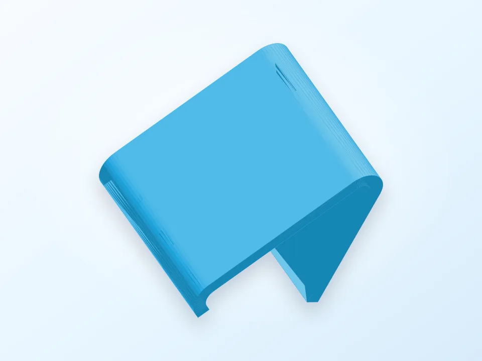 Angled freestanding phone stand 3D model preview