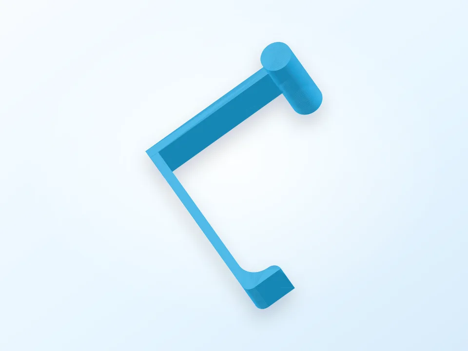Dryer Door Hook 3D model preview