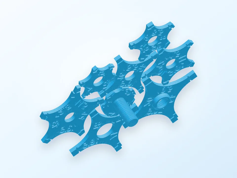 3D preview of a stackable radius gauge
