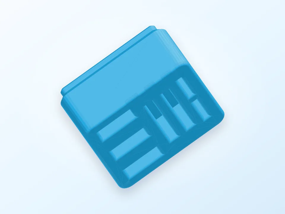 USB/SD card holder gridfinity 3D model preview
