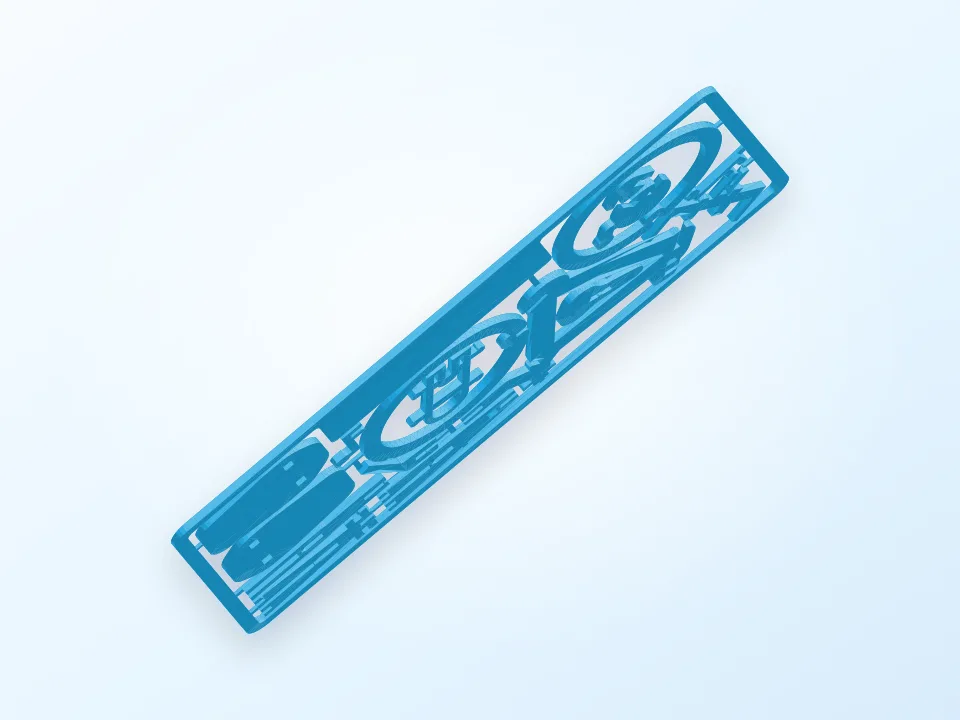 Touring Bike Business Card 3D model preview