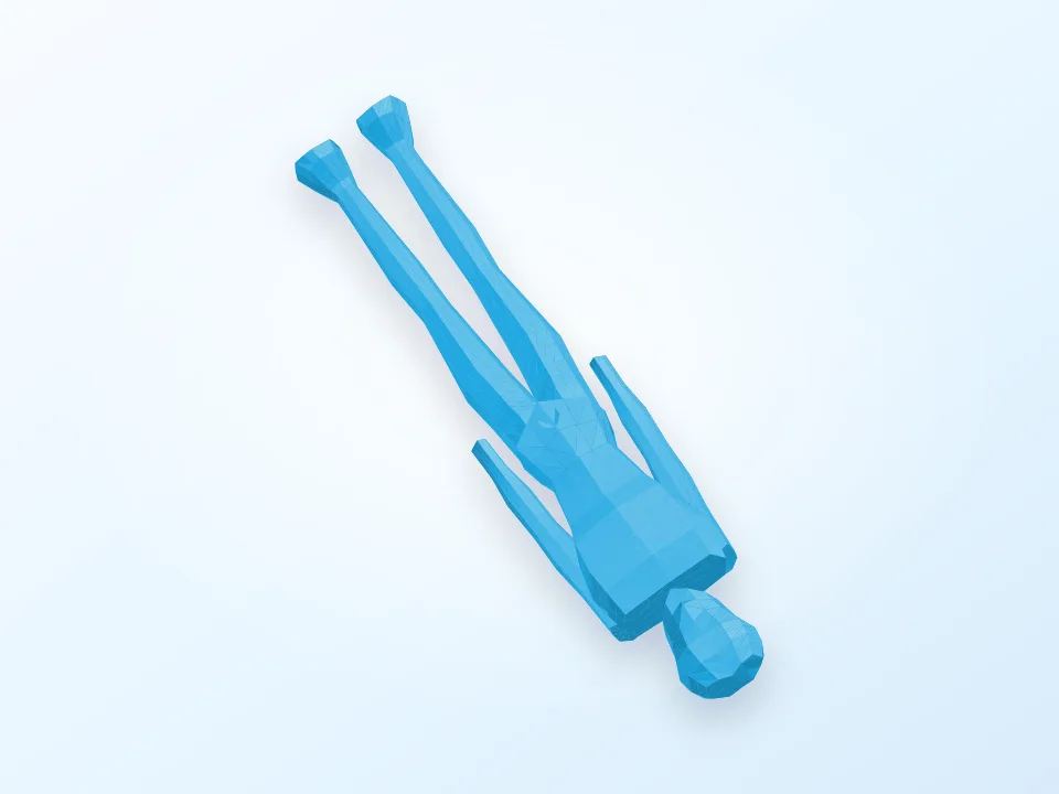 Anime male boy man body doll figure CC0 free to use 3D model preview