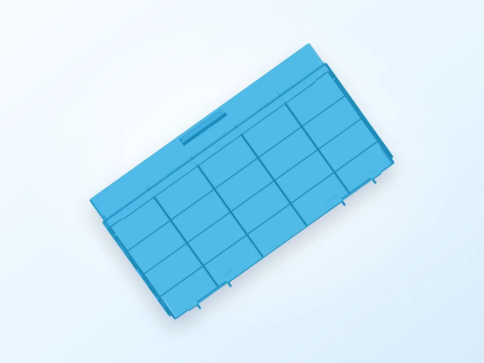Stackable Organizer Assortment Box with Lid #1 3D model preview