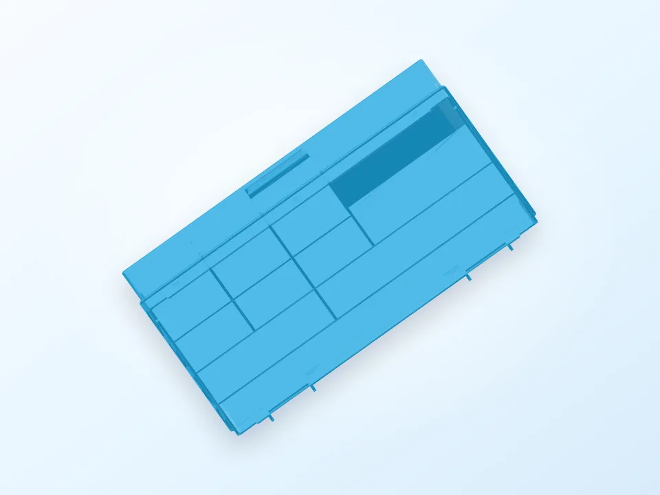 Stackable Organizer Assortment Box with Lid #2 3D model preview