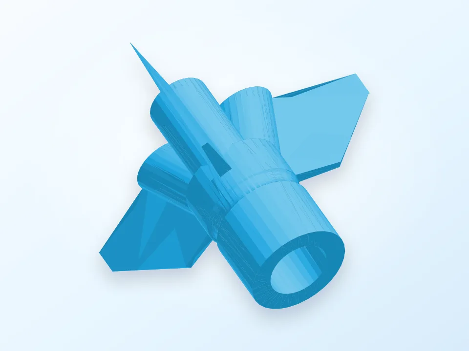 Razzo palloncino Rocket Ball 3D model preview