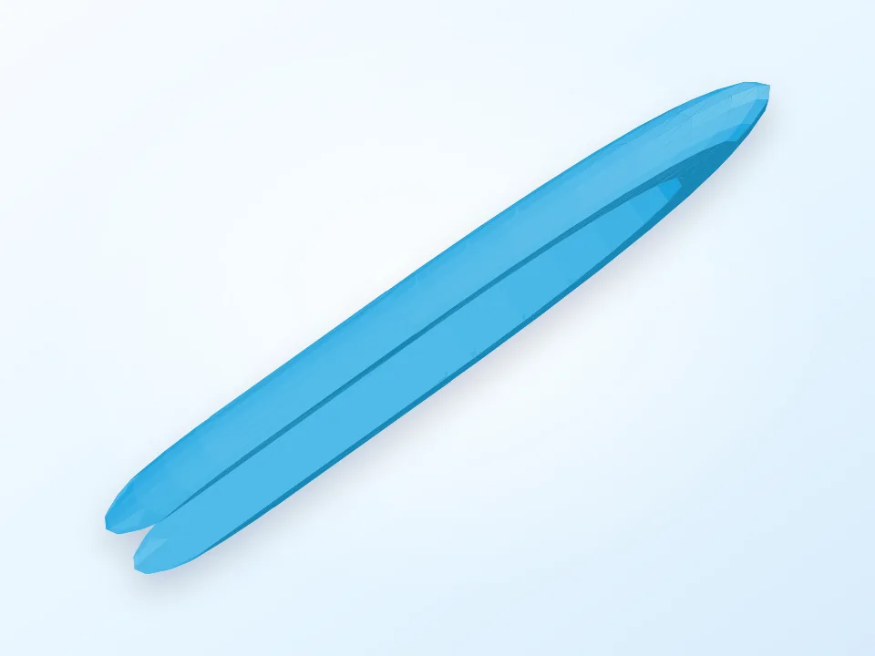 Plain tweezers 3D model preview