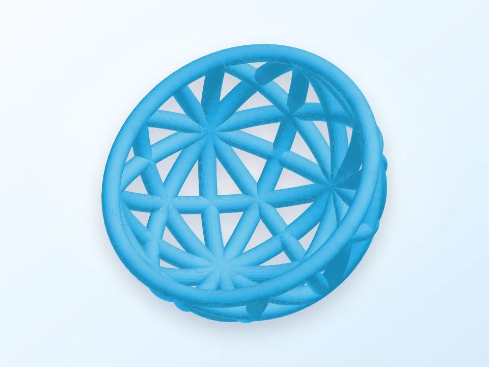 Quasi-Geodesic Dome 3D model preview