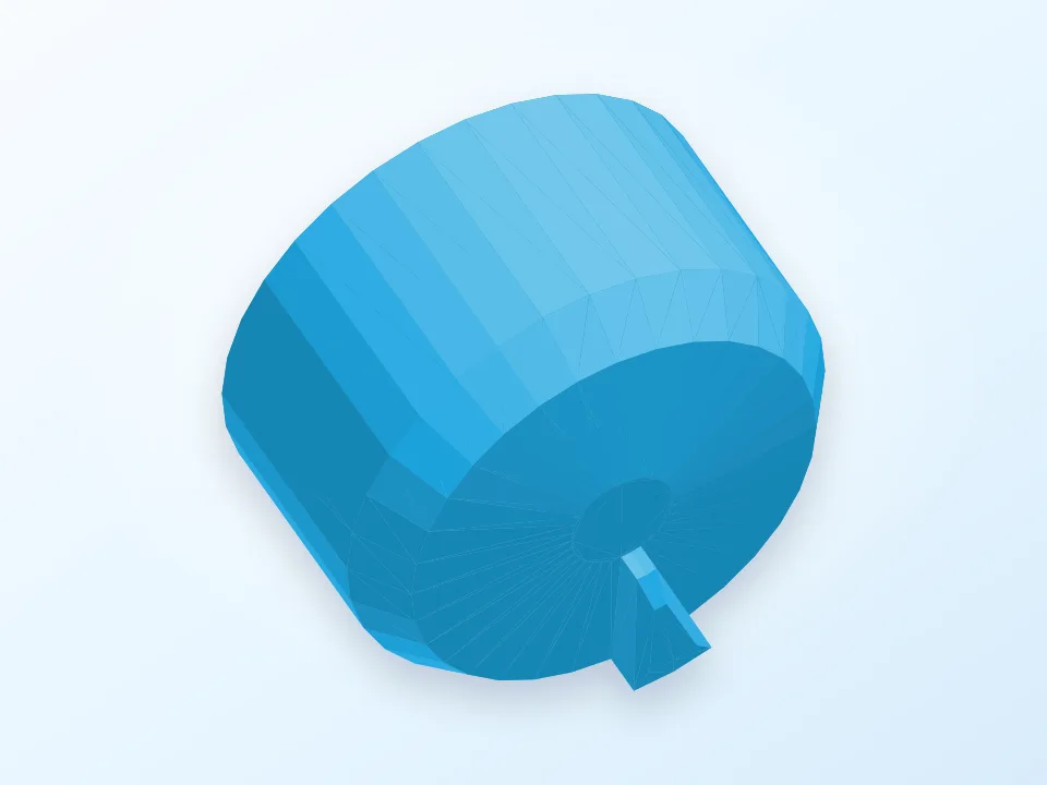 slotted knob 3D model preview