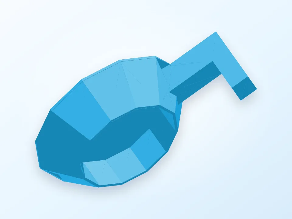 Borax ant trap with handle 3D model preview
