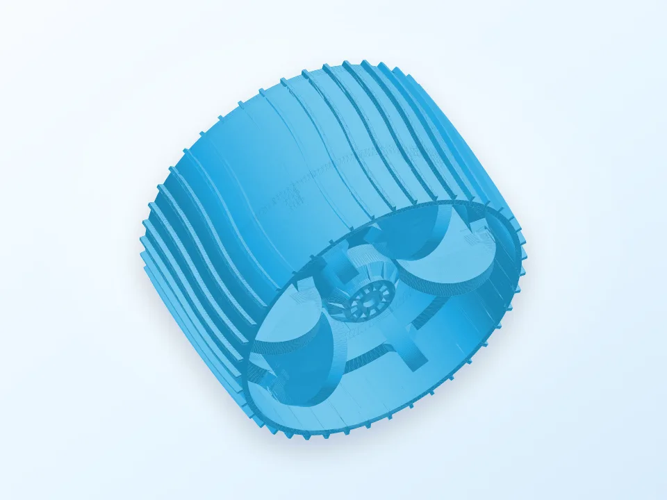 Mars 2020 5 inch wheel 3D model preview