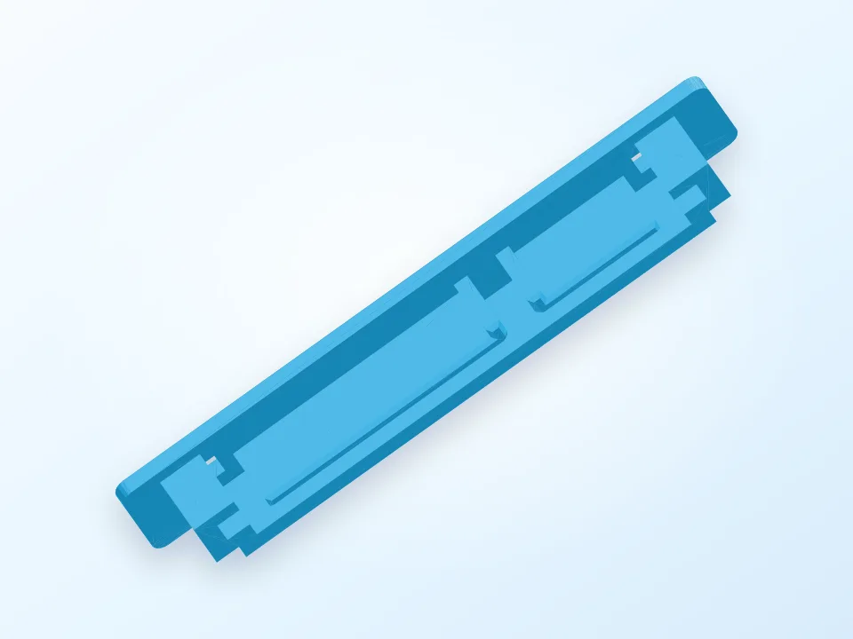 Generated 3D preview of a SATA-style connector dust cap