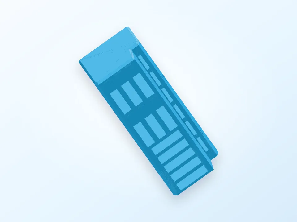Generated preview of a compact memory-card organizer