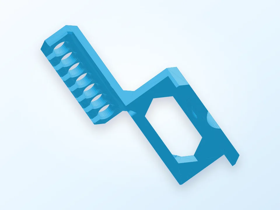 USB cable holder that fits onto a cylindrical post 3D model preview