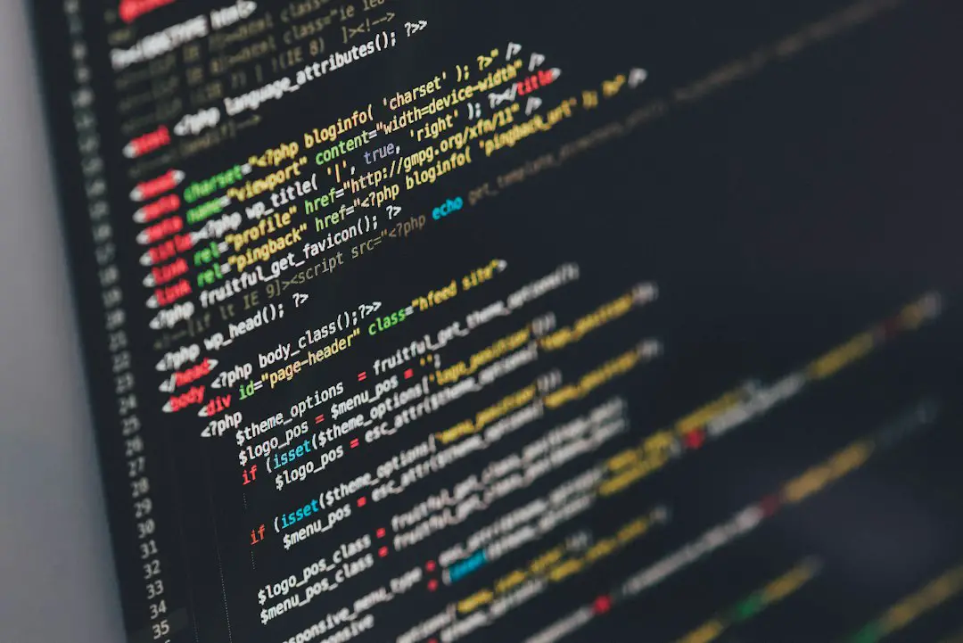 monitor showing Java programming